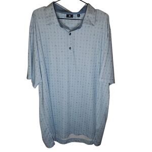 FootJoy Golf Lisle Polo Shirt 2XL Light Blue 19th Hole Novelty Stretch Summer